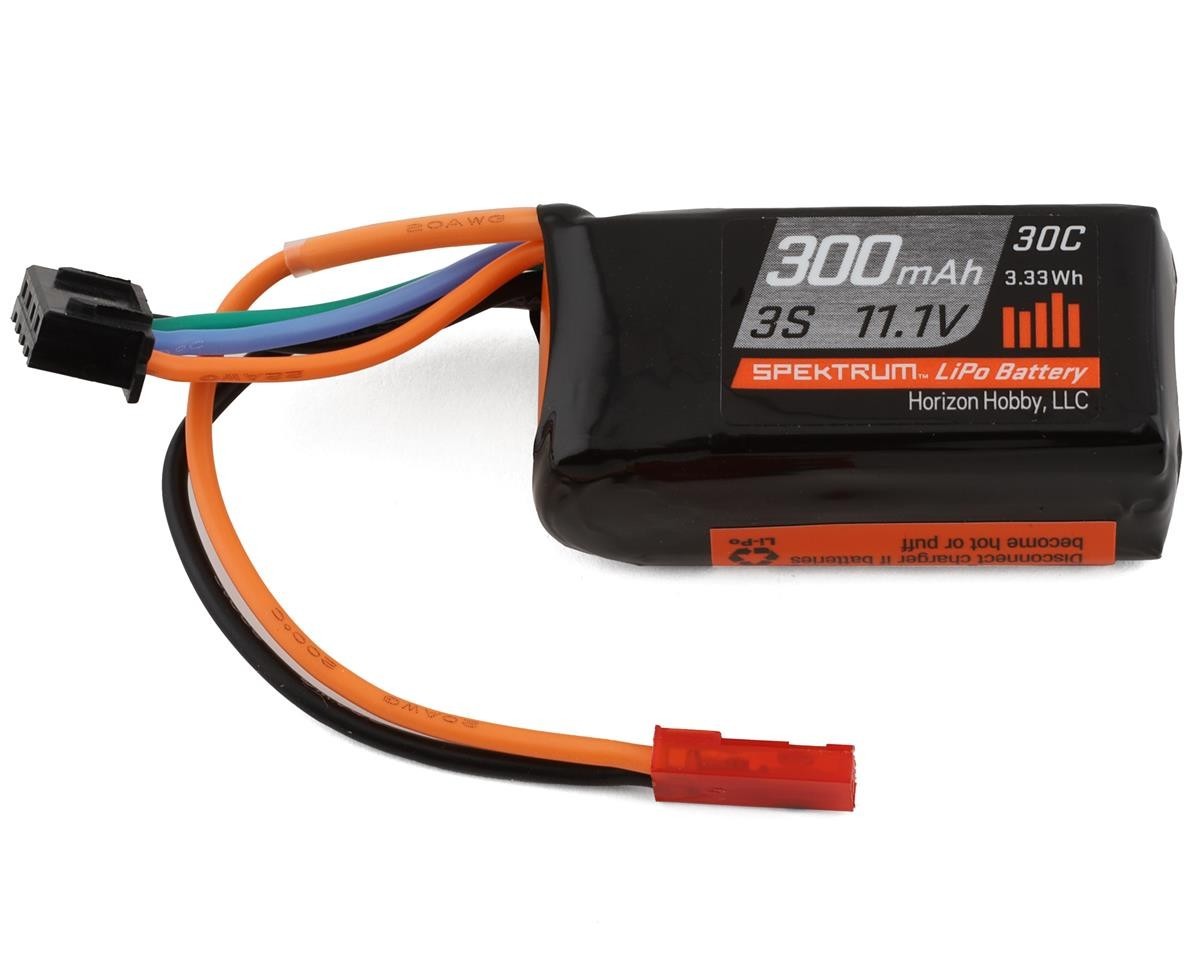 Spektrum 300mAh 3S 11.1V 30C LiPo Battery JST Connector For Rc Airplane