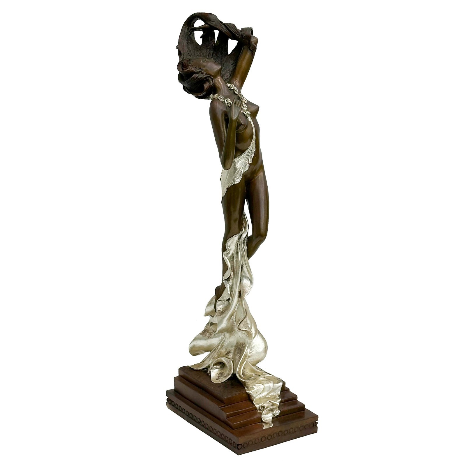 Angelo Basso Italian Primavera Patinated & Leafed Bronze Sculpture Ltd Ed/175