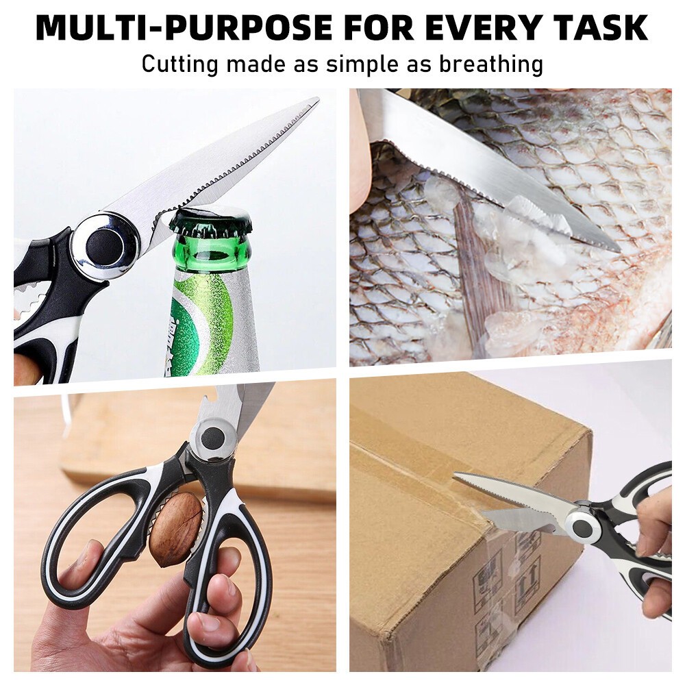 1PC Heavy Duty Poultry Shears Kitchen Scissors Meat Bone Cutting Stainless Steel