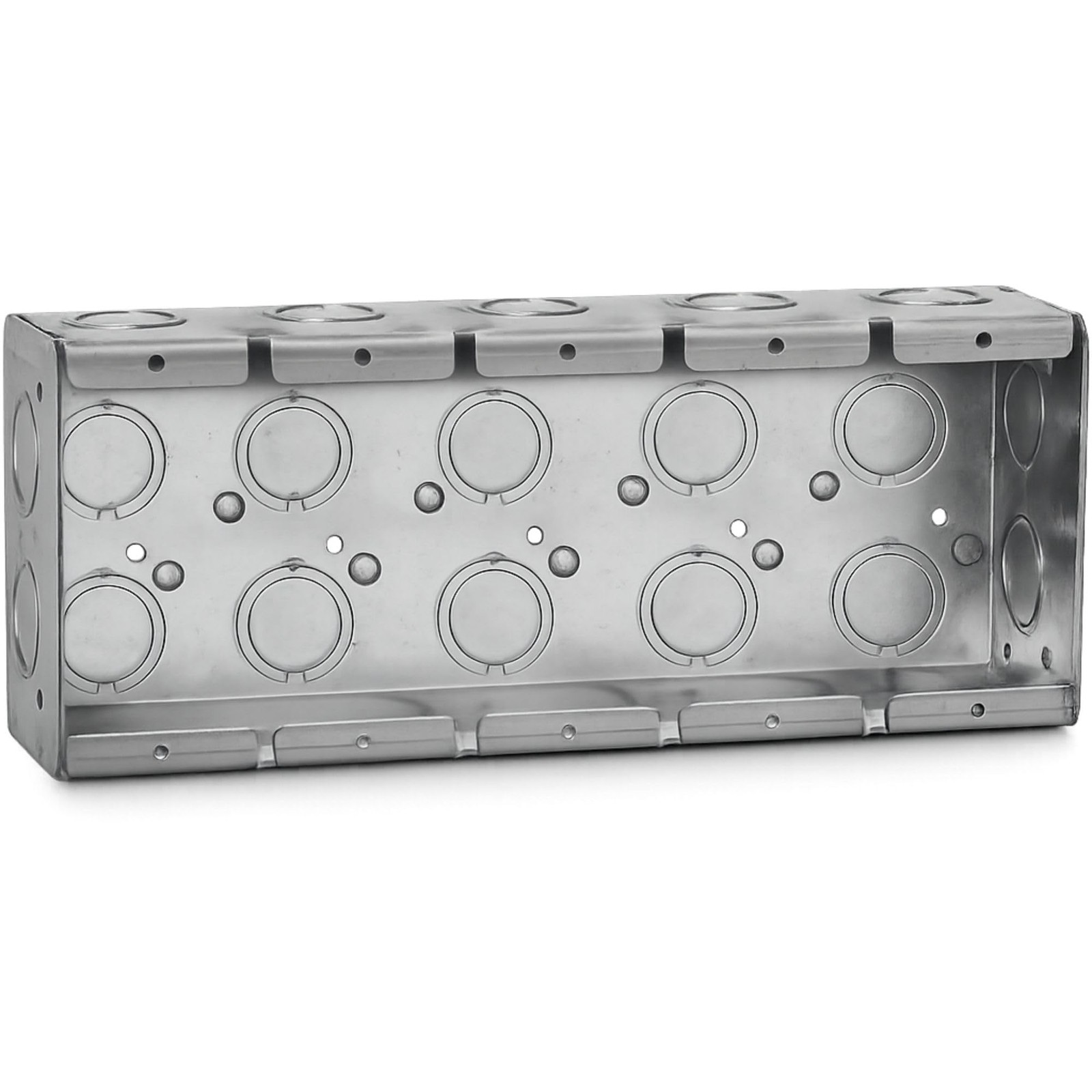 5-Gang Masonry Electrical Box, Metal Electrical Box, 2-1/2" Depth, EKO Knockouts