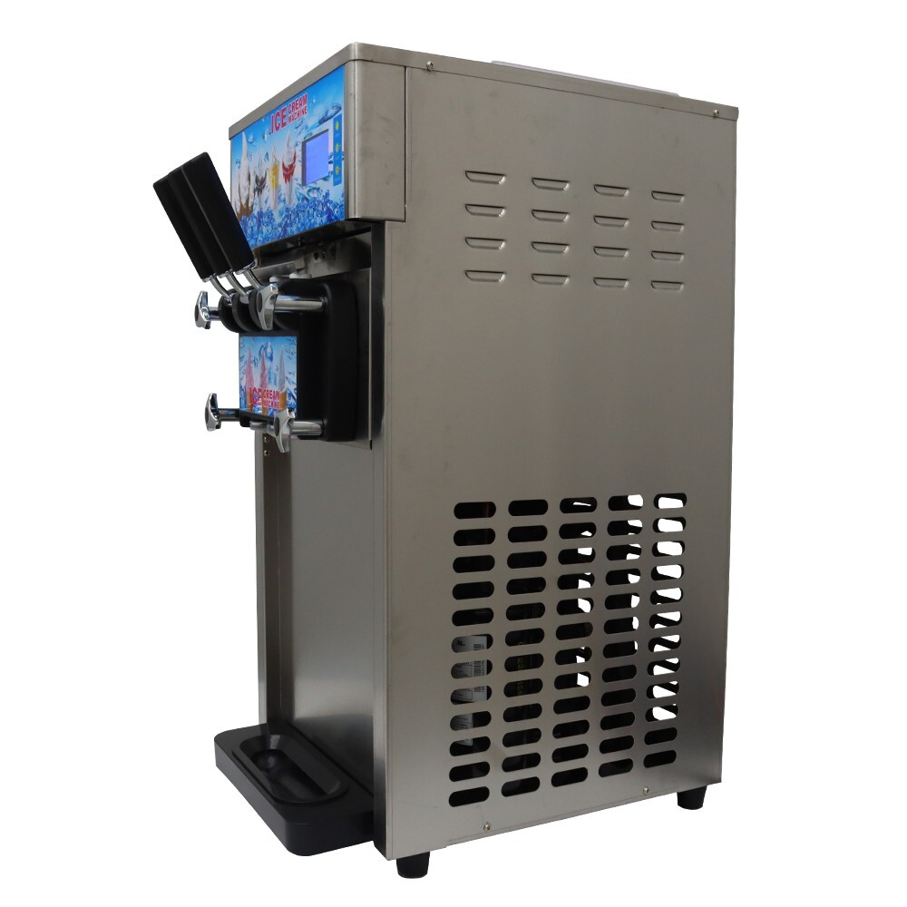 16-18L/H Output 3 Flavor Soft Ice Cream Machine with LED Display 1200W 110V