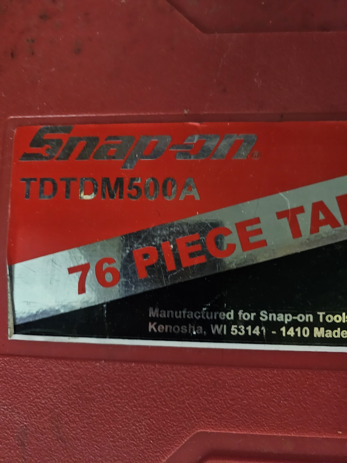 Snap-on TDTDM500A 76-Piece Master Tap & Die Set in Hard Case - Free Shipping