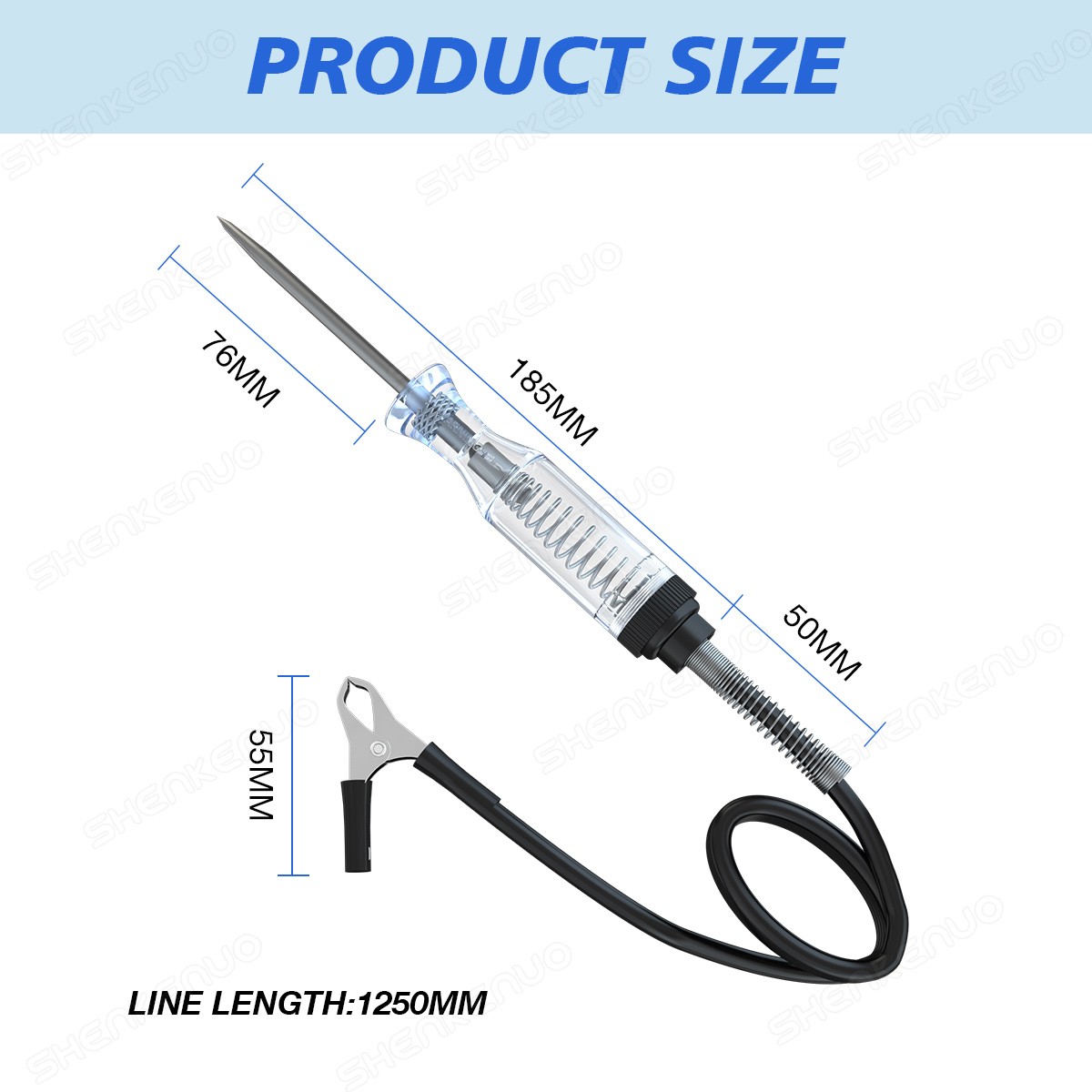 1PC Test Tool Light Car Circuit Tester Probe 12V 6V DC Voltage Continuity