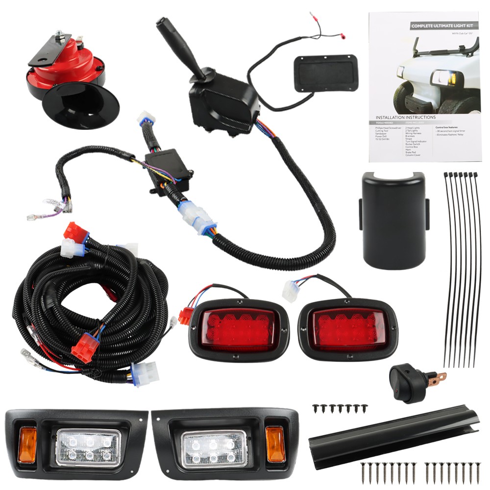 For Club Car DS 1993-UP Golf Cart LED Headlight and Tail Light Kit