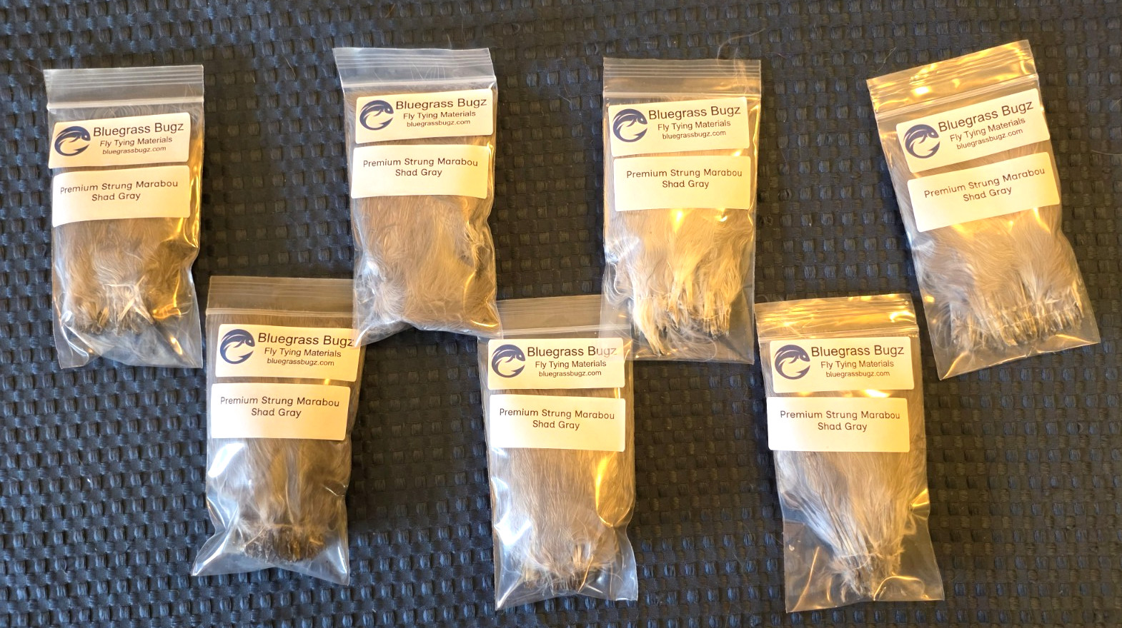 Premium Wapsi Strung Marabou-Shad Gray-Lot of 7 new packs individually packed