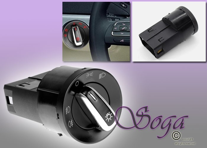 CHROME TRIM HEAD LIGHT FOG LAMP SWITCH FOR VW MK4 GOLF JETTA BEETLE MK6 JETTA