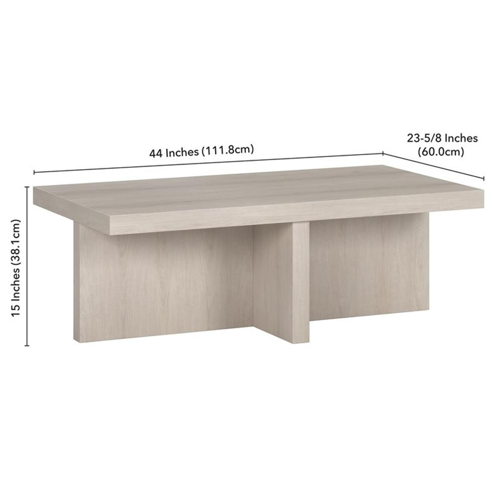Henn&Hart 44" Alder White MDF Coffee Table