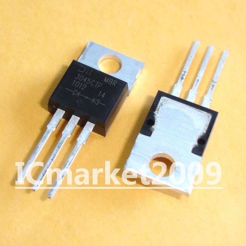 10 PCS MBR3045CTP TO-220 3045CTP 30A Schottky Rectifier Diode  2X15 A Transistor