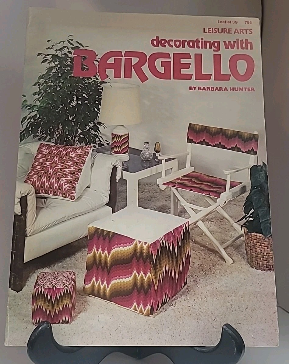 Leisure Arts 39 Decorating Bargello Needlepoint Canvas Designs Pattern Book NOS