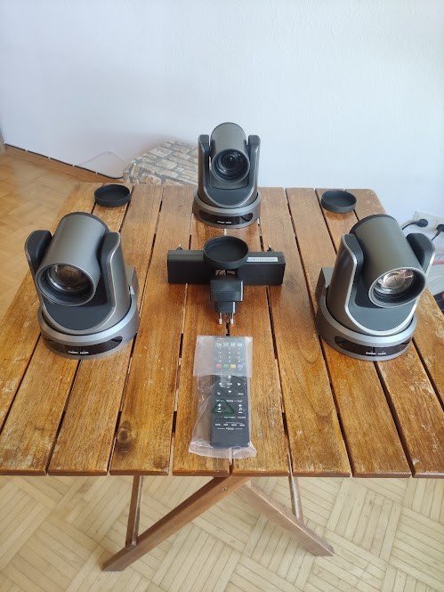 3x PTZOPTICS FullHD 1080P HDMI 3GSDI Pan Tilt Zoom OBS Live STREAMING IP Cameras