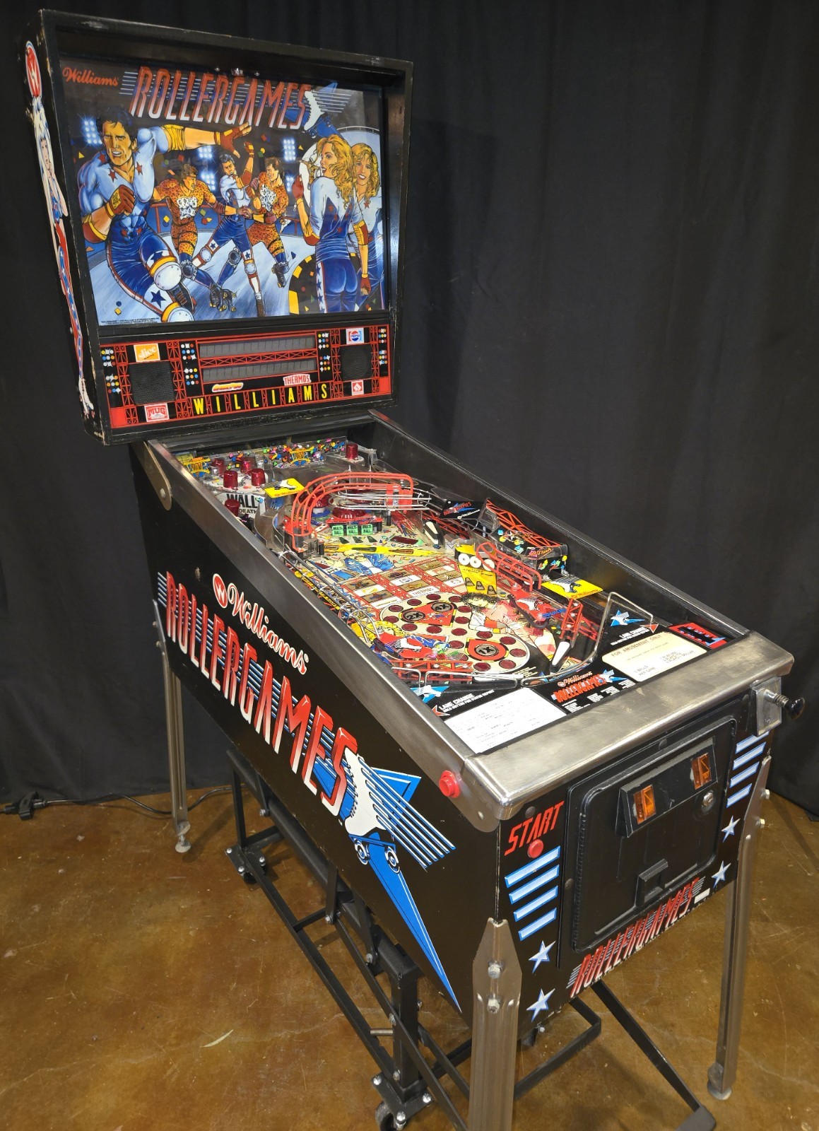 Refurbished Rollergames Pinball Machine (Williams) 1990