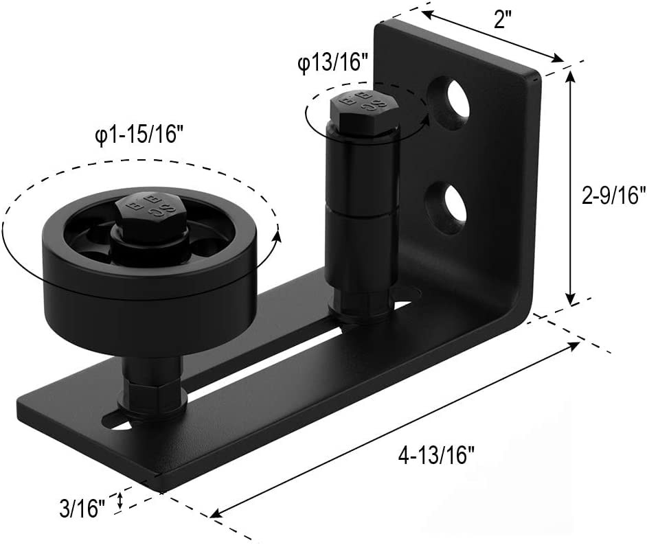 2pcs Adjustable Floor Guide for Sliding Barn Door Bottom,8 Assemble Setup