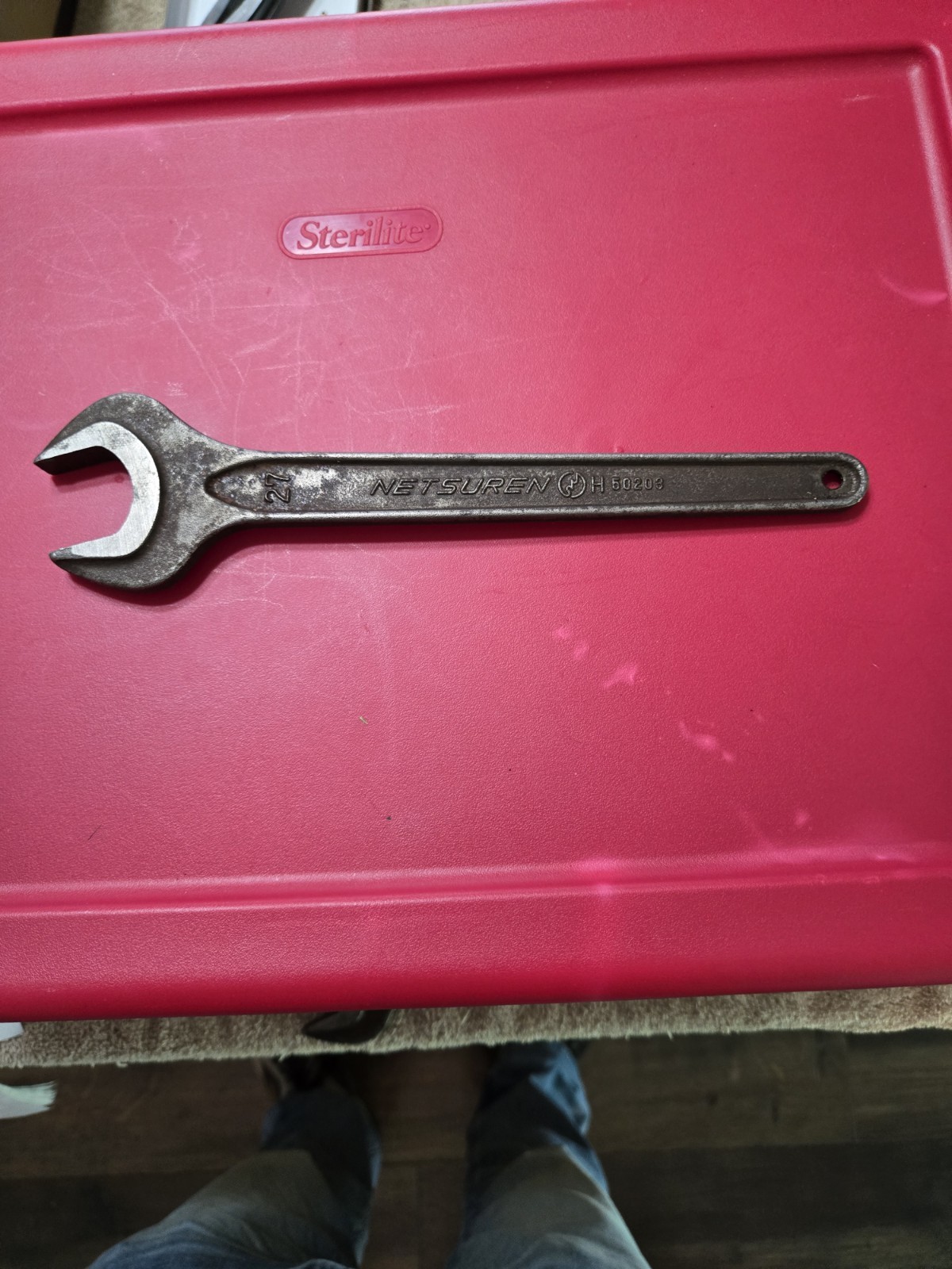 Netsuren 27mm H50203 M18 JISB4630 Machinist Open Ended Wrench Tool