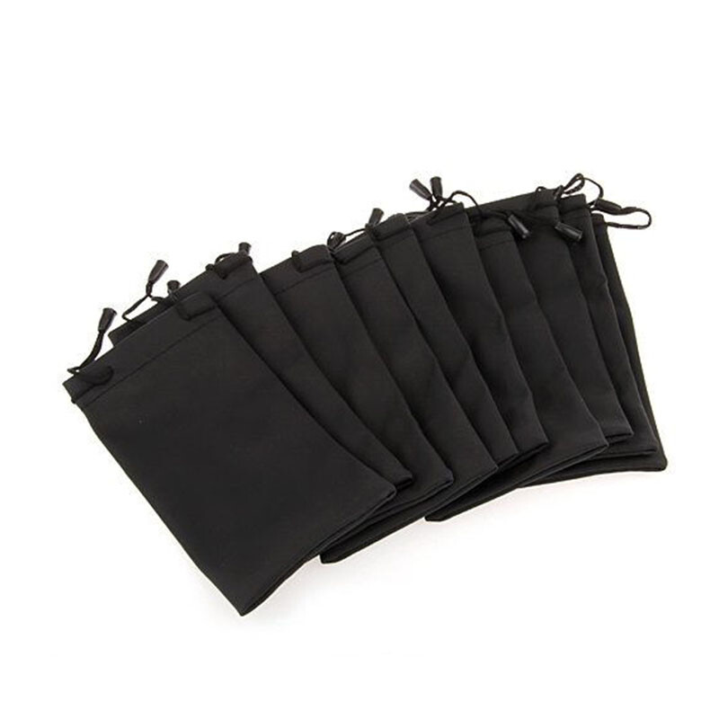 10pc Black Sunglasses Eyeglasses Waterproof Cloth Pouch Cover New U1 T9S8 E2M7