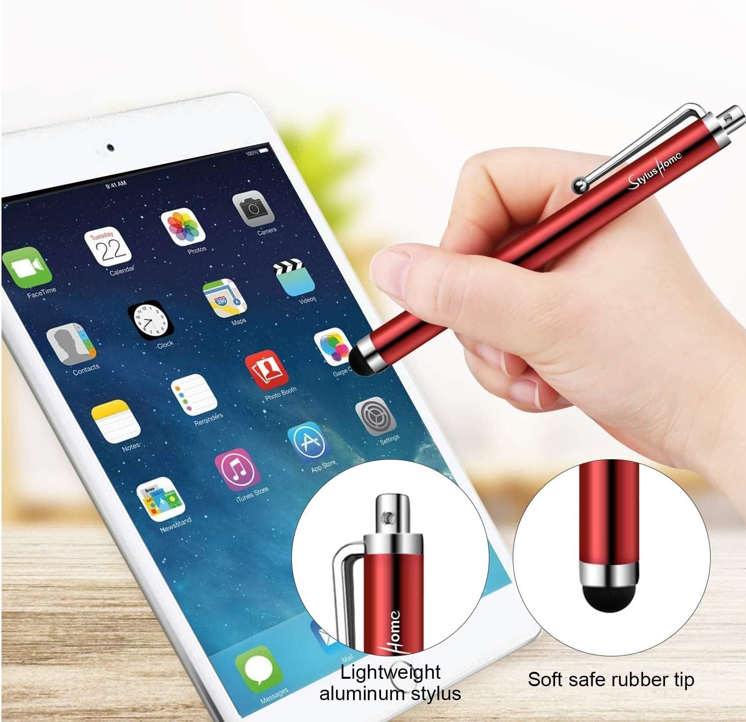 Stylus Pens for Touch Screens - 10 Pack Multi-colored Rubber