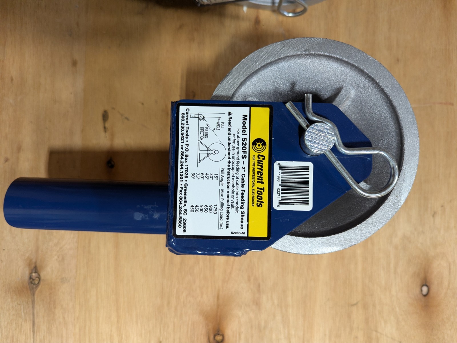 CURRENT TOOL 520FS 2" FEEDING SHEAVE ( NEW )