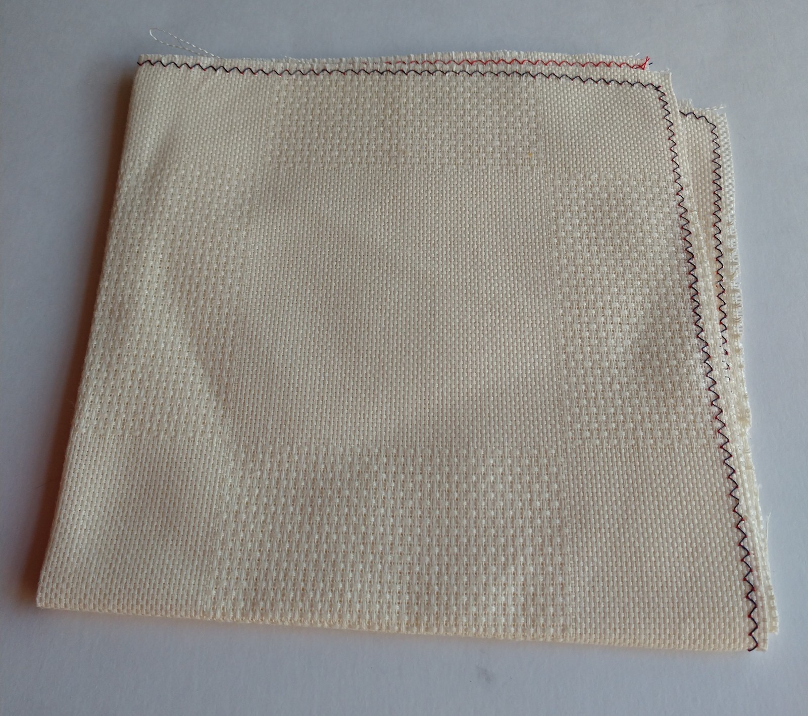 Aida Cloth Table Mat 13 inch square Ivory 22 count