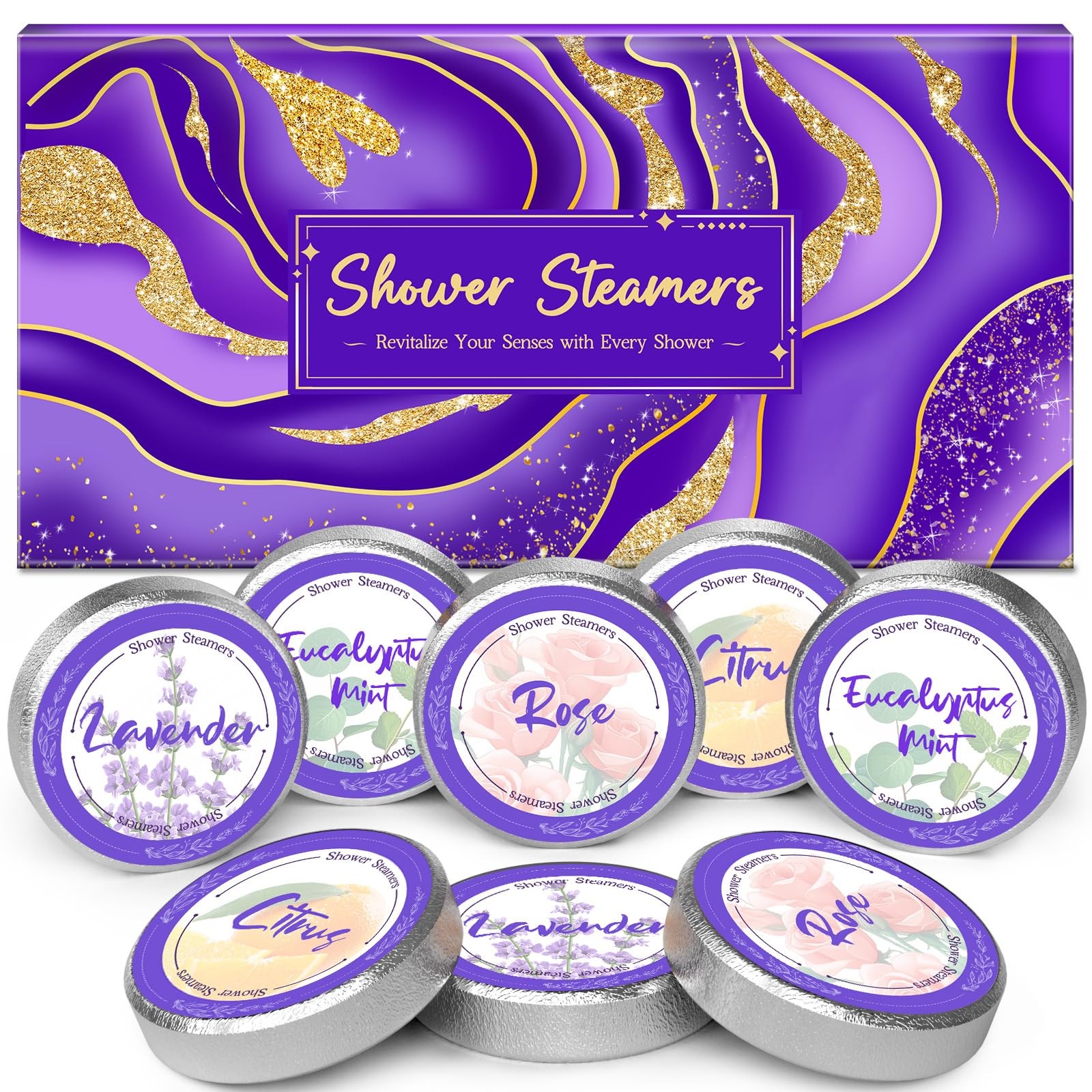 8 Pcs Shower Steamers Aromatherapy: Birthday Gifts for Women Friends Sister, ...