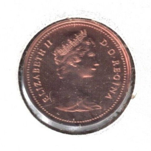 1980 Canadian Proof Like One Cent Elizabeth II & Maple Leaf Coin!