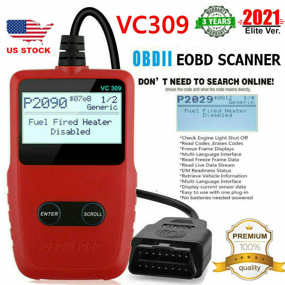 VC309 OBDII Scanner Automotive Engine Check Fault Code Reader Diagnostic Tool