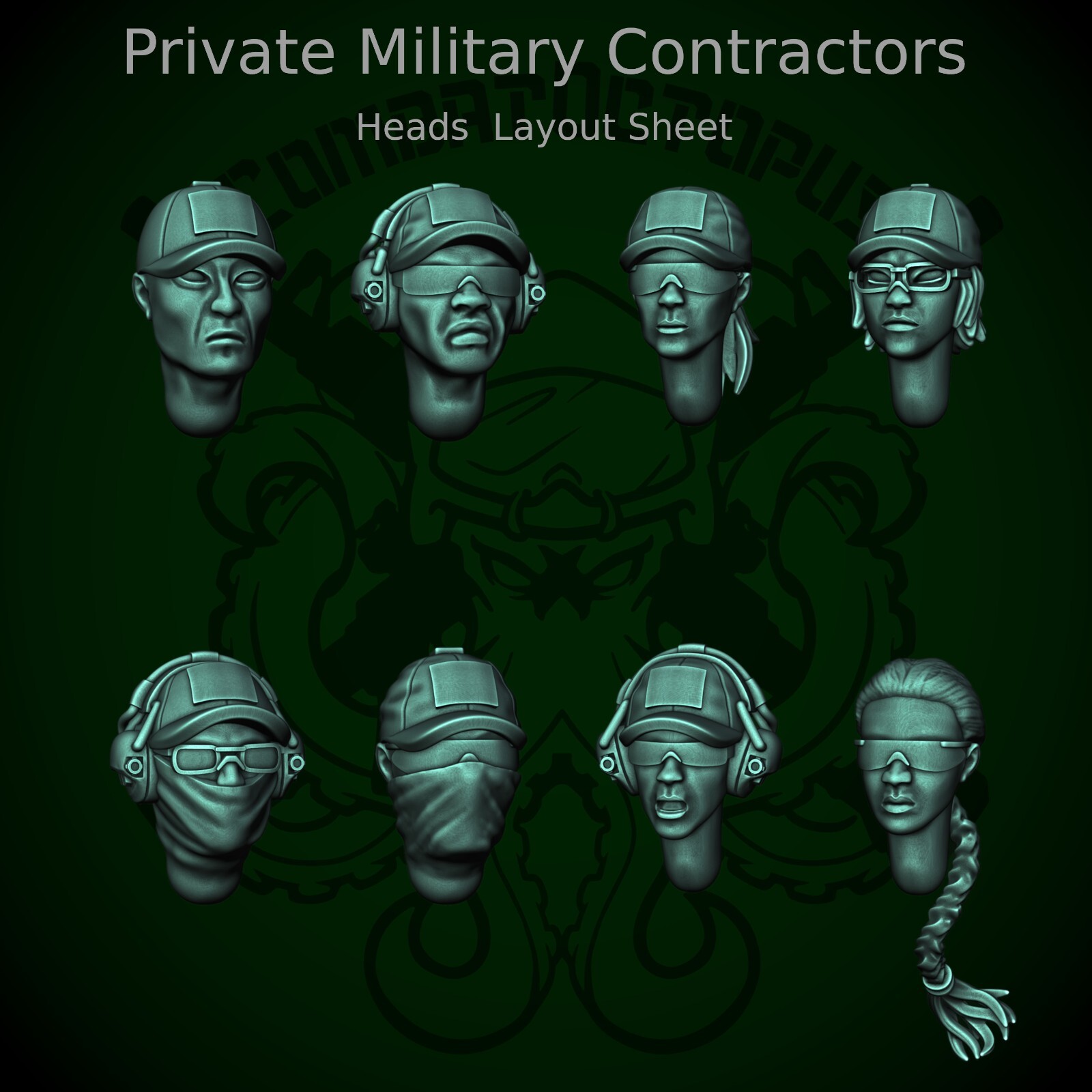 Combat Octopus Modern Miniatures Private Military Contractors PMC Modular Bits