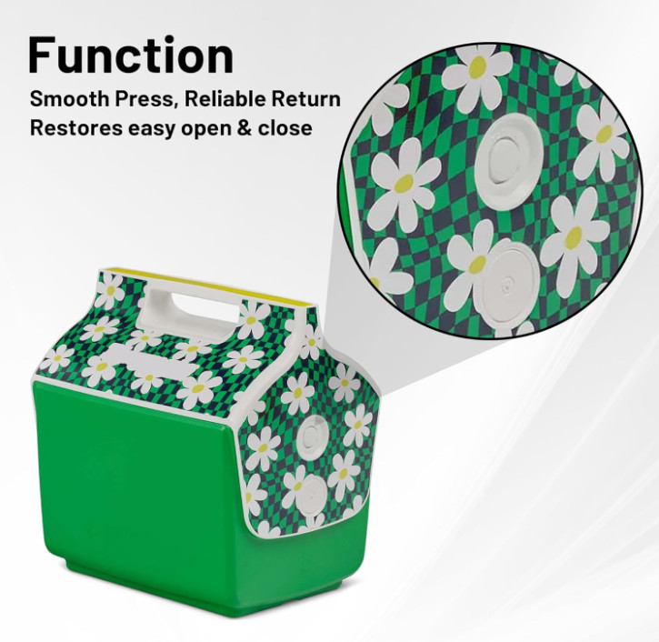 Cooler Replacement Button and Spring Compatible with Igloo Playmate Coolers, 4 P