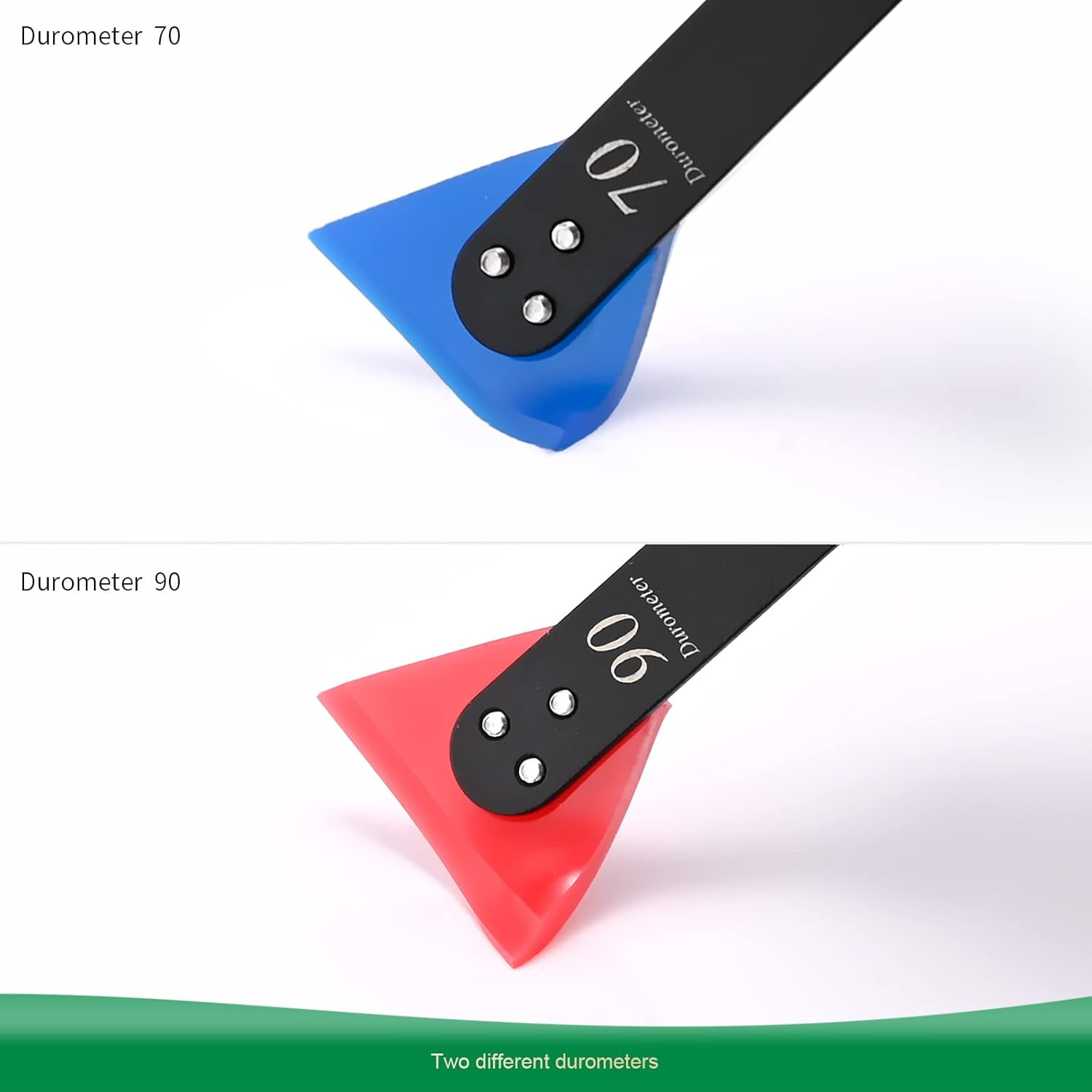 Small Squeegee for Vinyl, 2 in 1 Different Hardness Rubber Blade with Metal H...