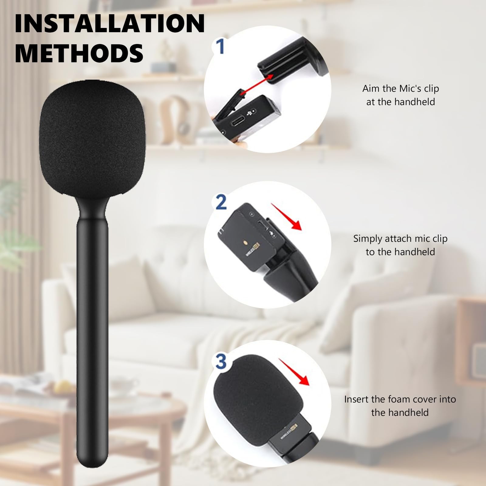 DJI Mic Holder Microphone Stand Handheld Interview Mic Holder for RODE & DJI ...