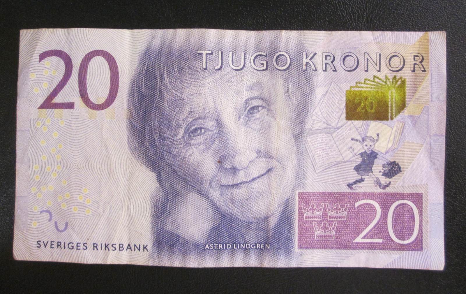 SWEDEN 20 KRONOR 2015 (2016) Banknote P-69b *RARE* Eberstein/Ingves VF+ Note
