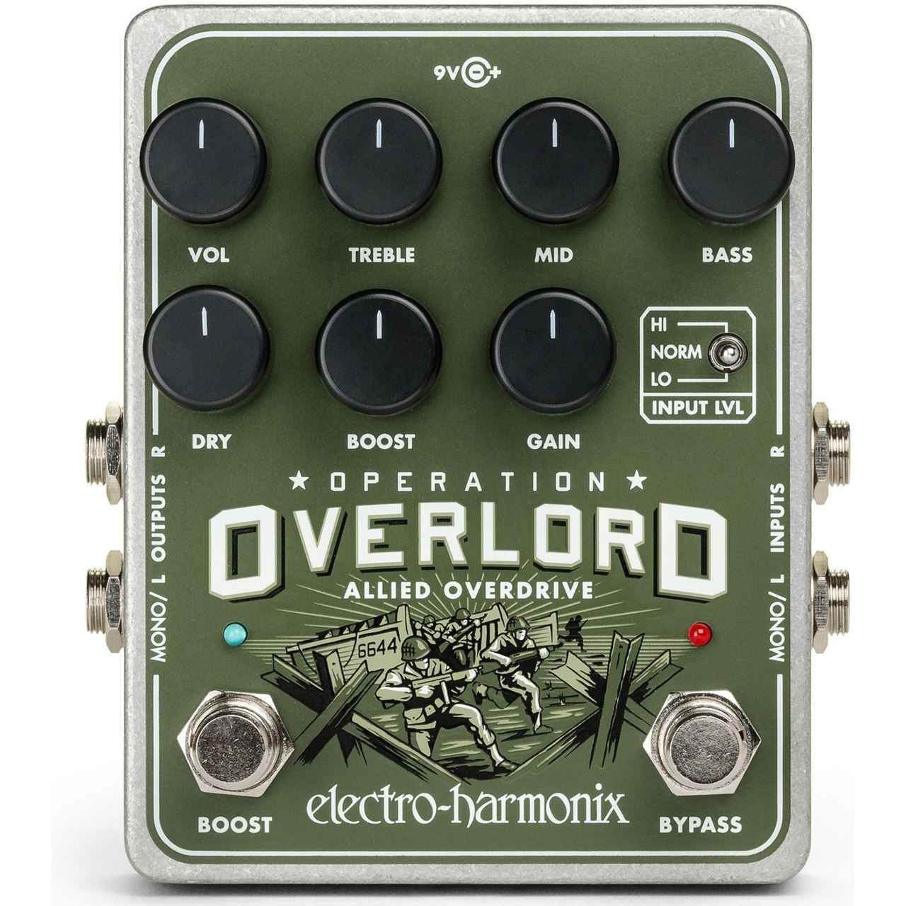 Electro-Harmonix Operation Overlord Allied Overdrive Distortion Effects Pedal