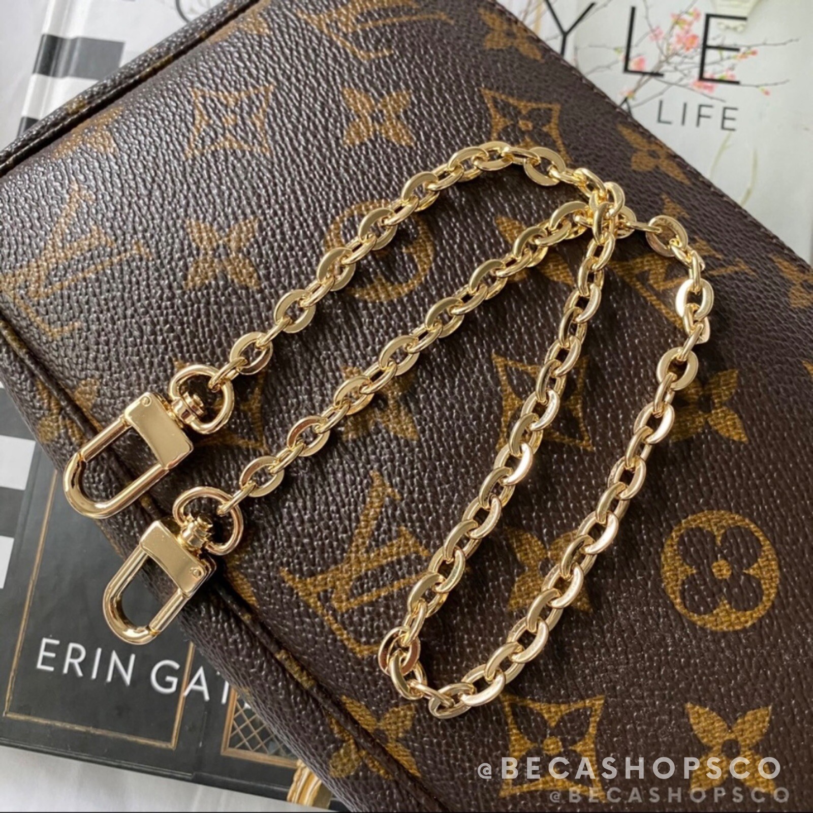Shoulder Oval Chain Strap Replacement 18"
