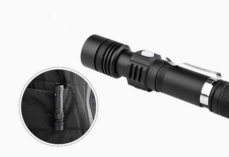 LED 3Modes USB Rechargeable Flashlight Torch Zoom Lamp Light battery