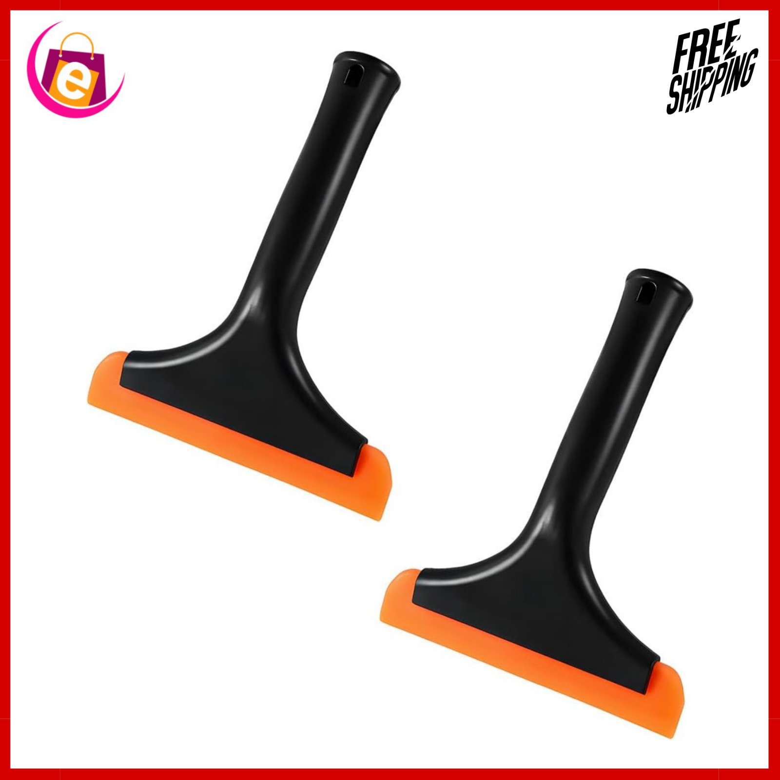2PCS Small Silicone Window Squeegee, 5.9 Inch Car Windshield Water Blade Squeege