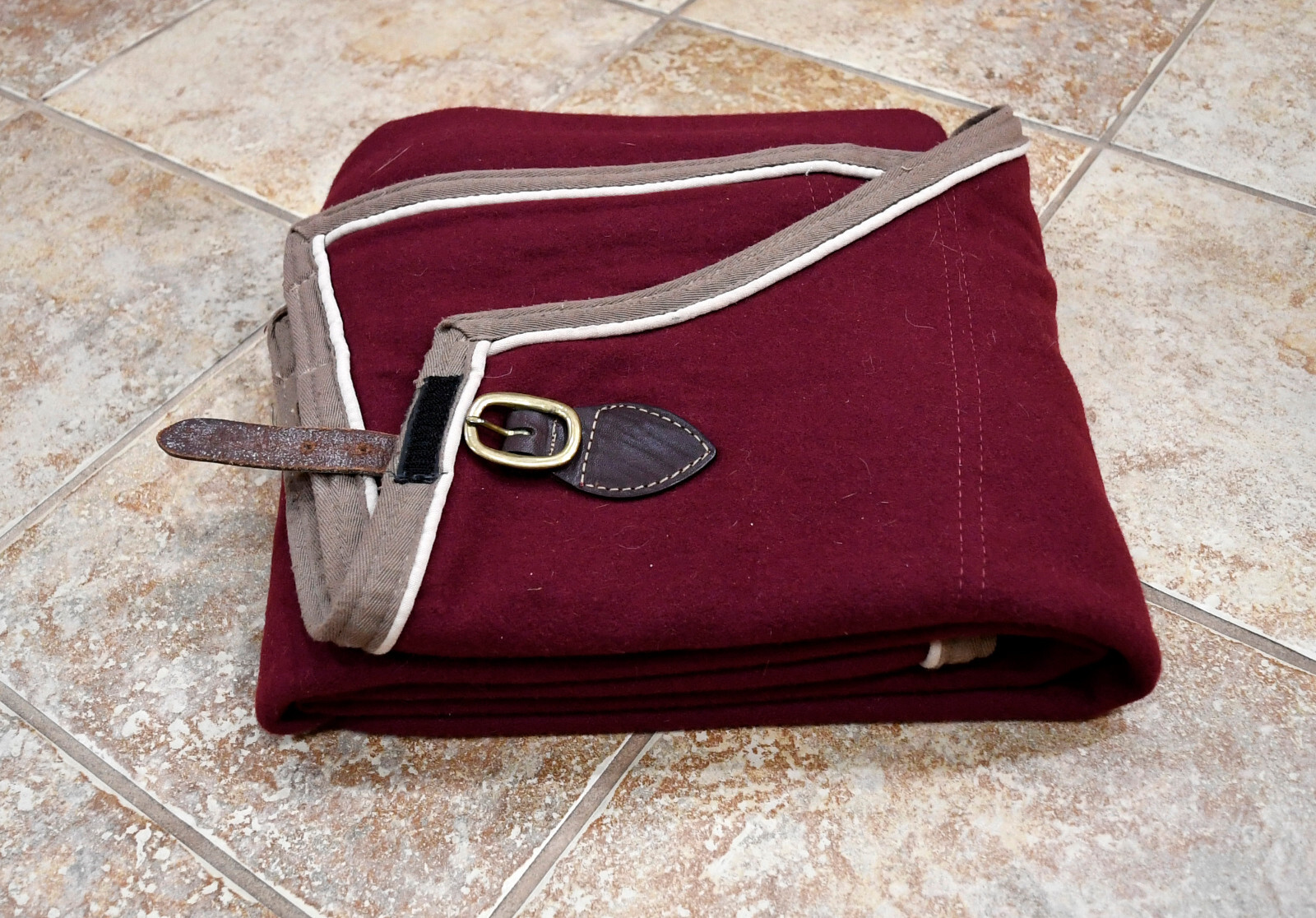 Blue Ribbon custom wool dress show cooler burgundy 69” 70”, $400 blanket