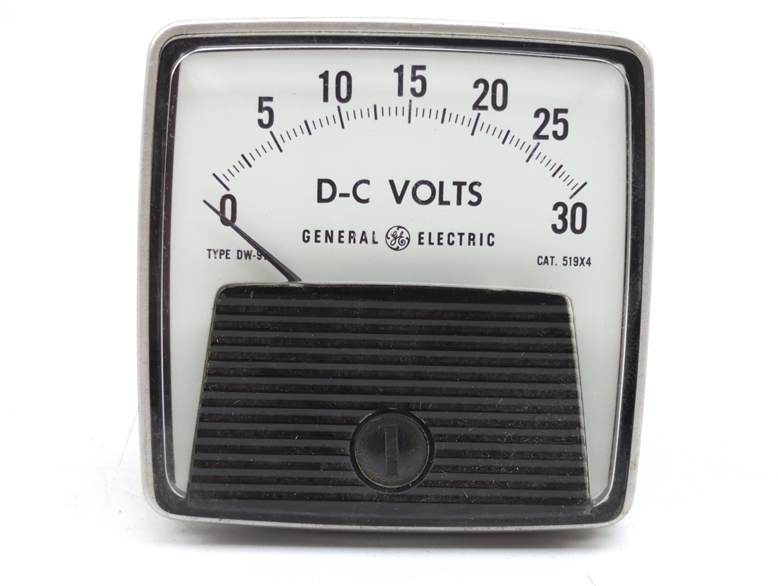 GE 519X4 Type DW-91 Square Panel Mount 0-30 Volt DC Voltmeter Gauge Meter 8DW91