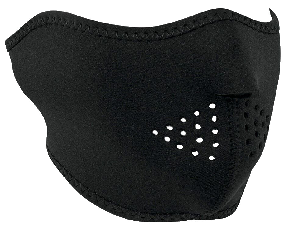 Zan Headgear Black Neoprene Half Face Mask Motorcycle Snowboarding Ski ATV