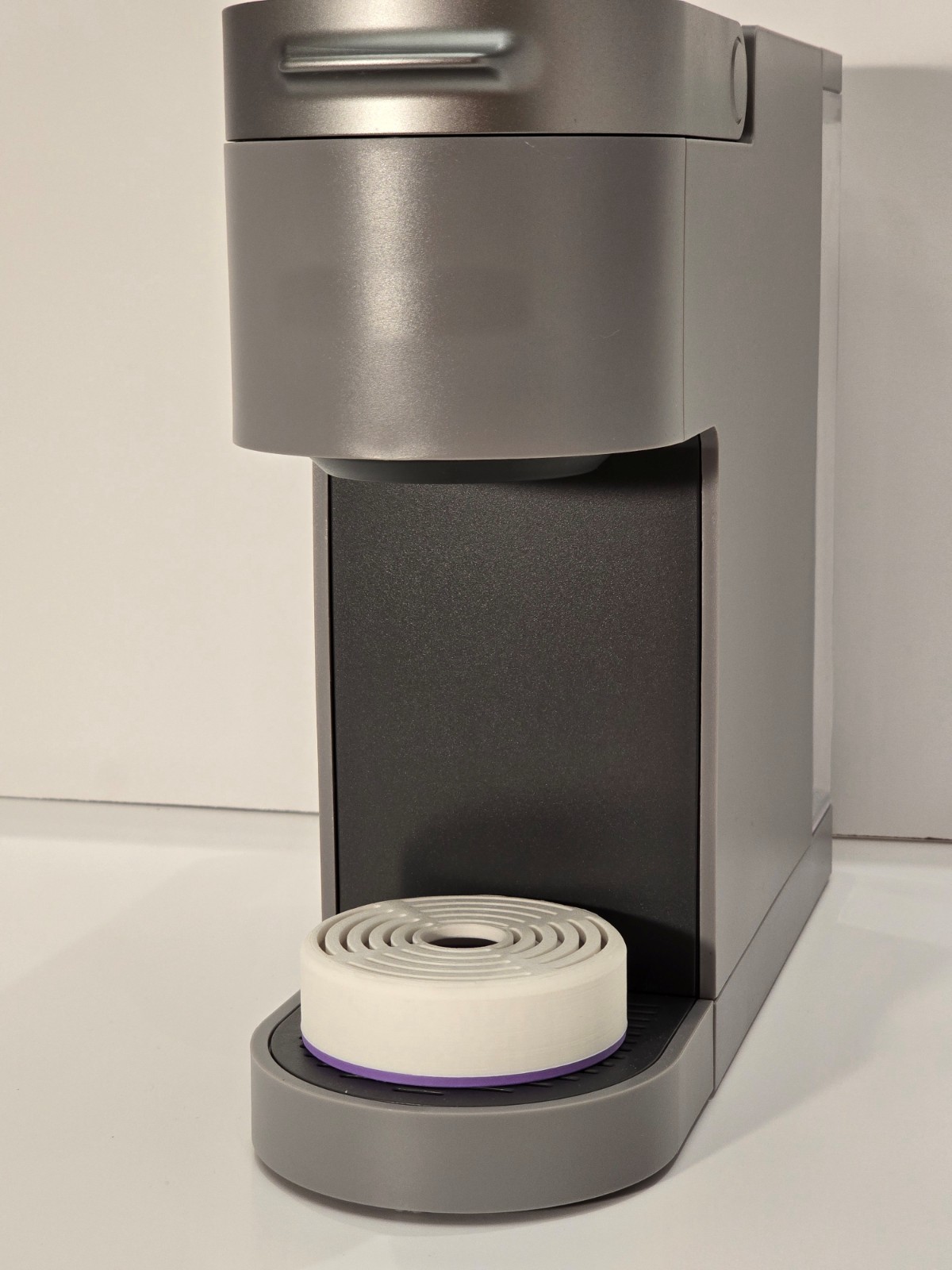 Anti-Splash Adjustable Cup Stand Accessory for Keurig Coffee Makers White/Lilac