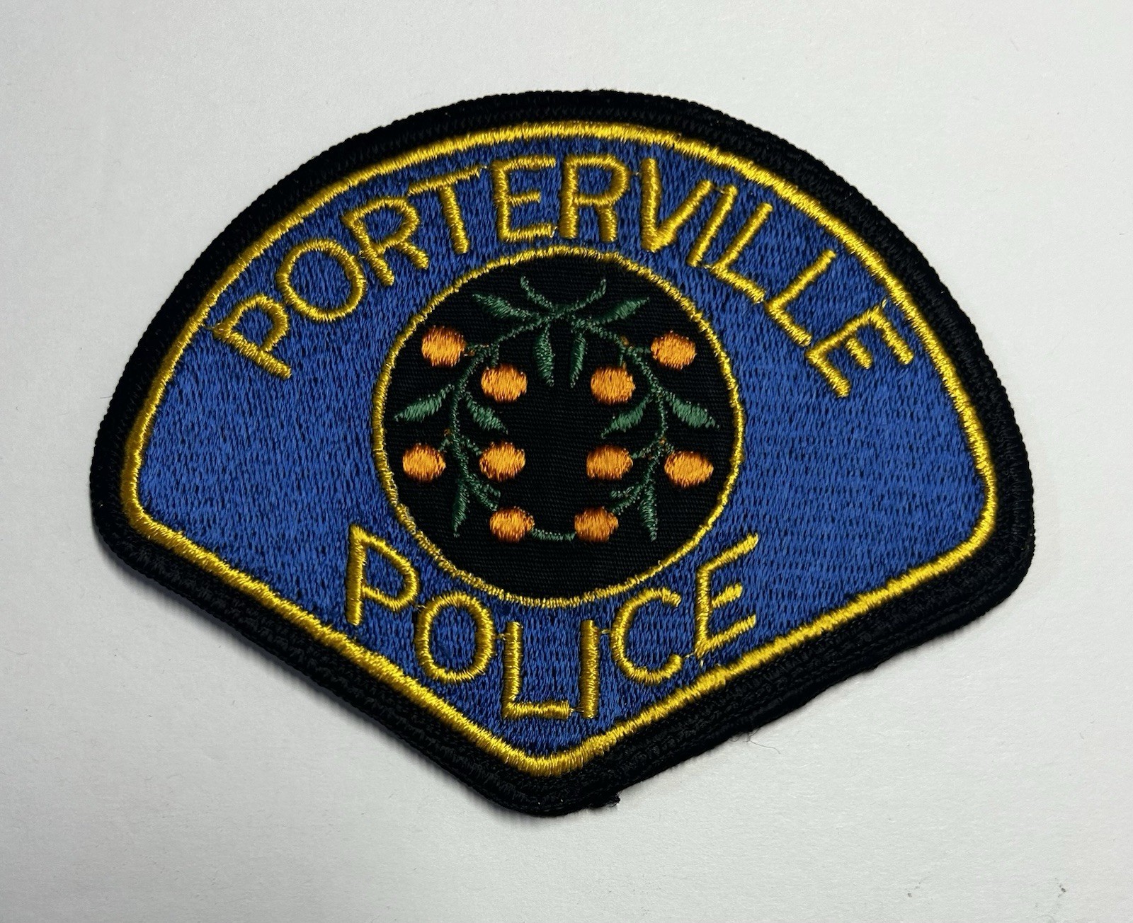 VINTAGE CALIFORNIA CA PORTERVILLE POLICE DEPT PATCH TULARE COUNTY ORANGES #PDD15