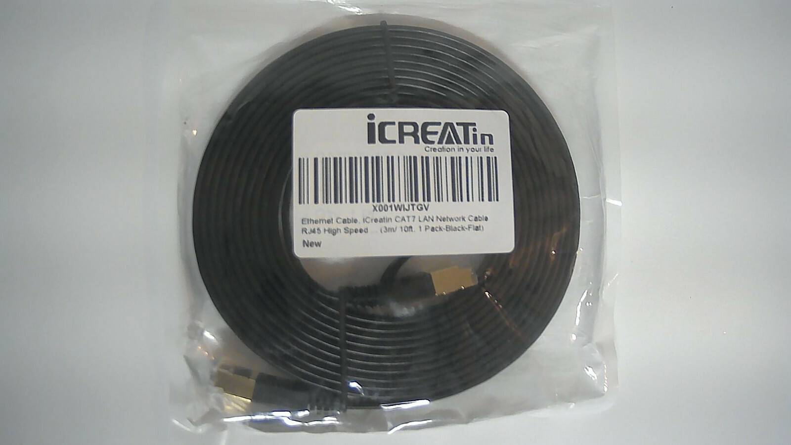 Cat 7 flat ethernet cable cat7 10ft 10'