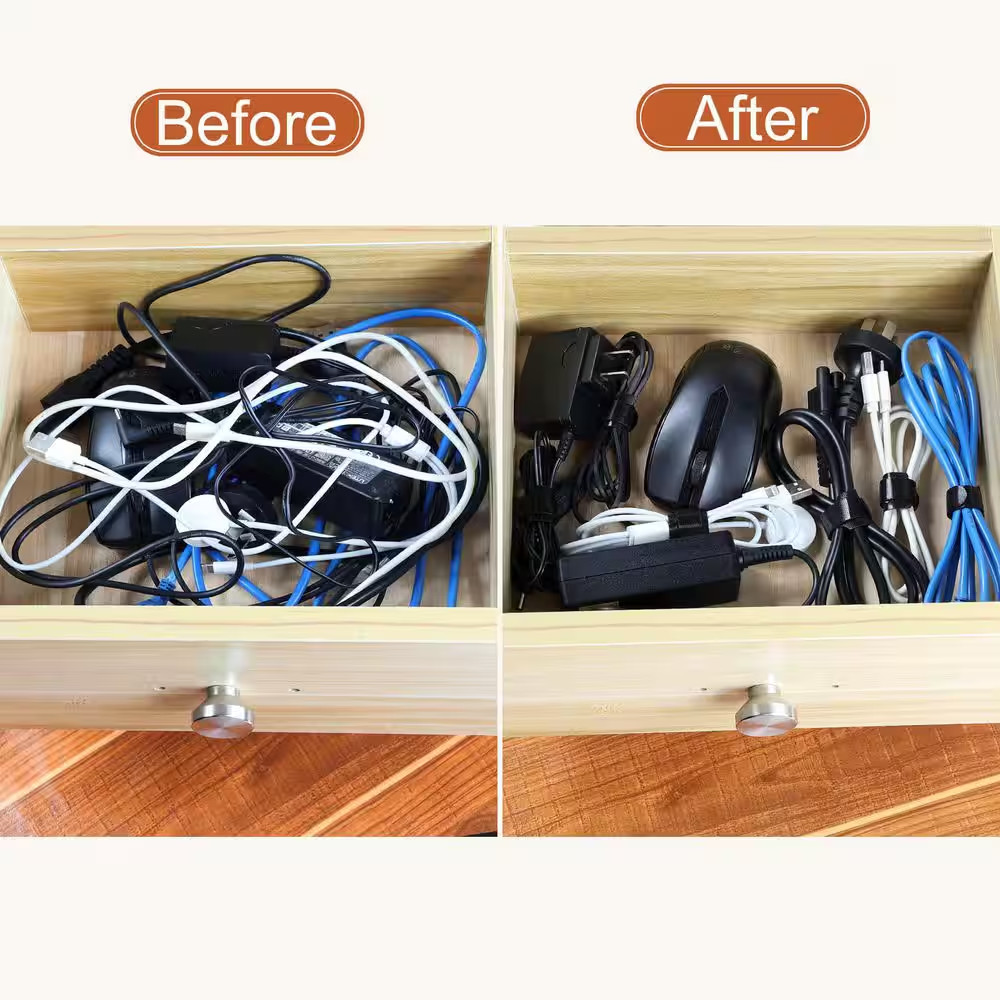 Reusable 6 In. Cable Ties Multi-Purpose Wire Cord Organizer Adjustable Managemen