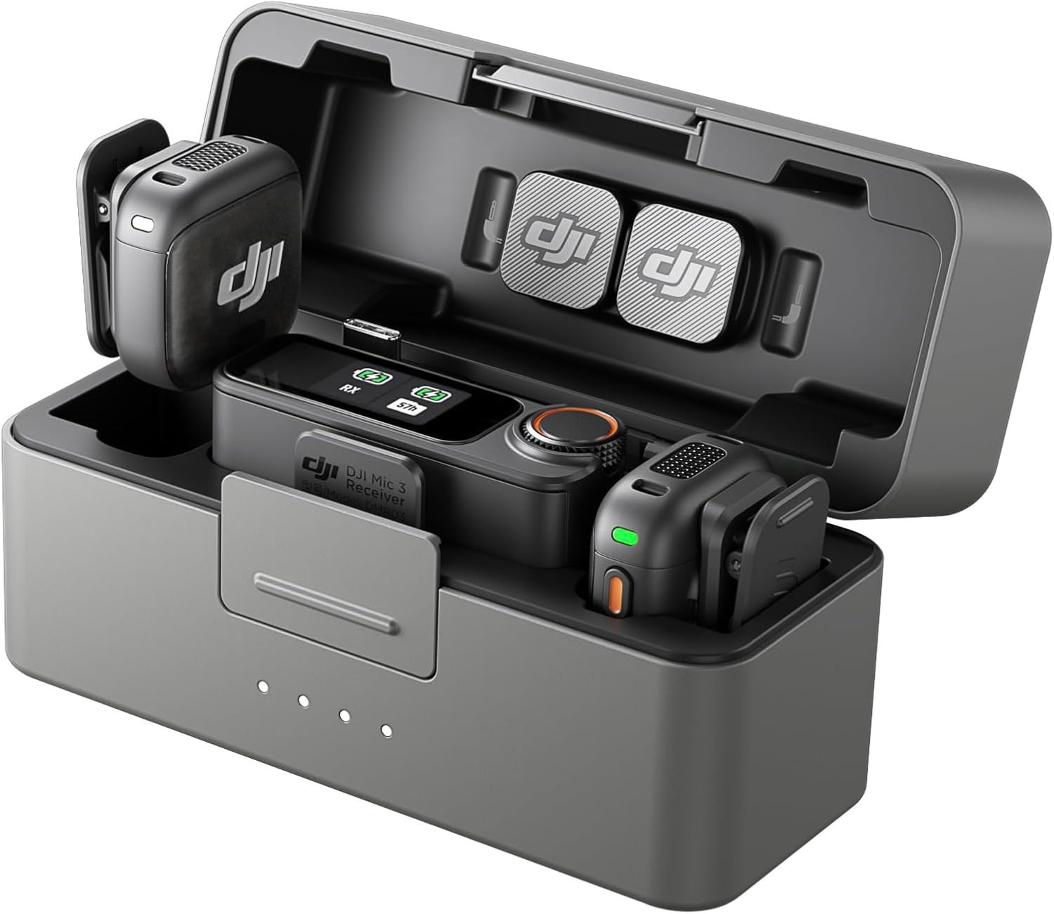 DJI Mic 3 (2 TX + 1 RX + Charging Case) Wireless Microphone Vlog iPhone Android