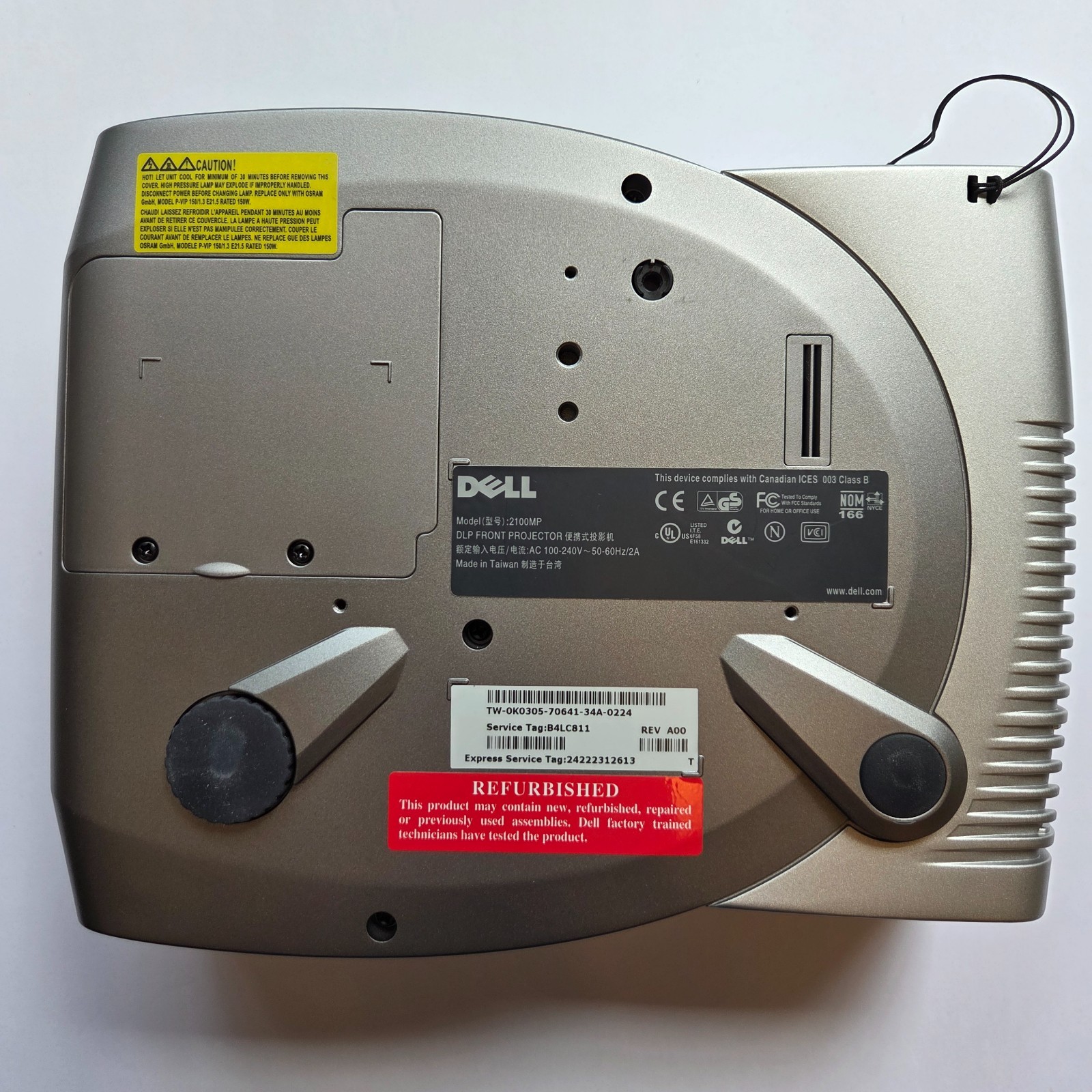 Dell 2100MP DLP Front Projector with Case Remote Cables