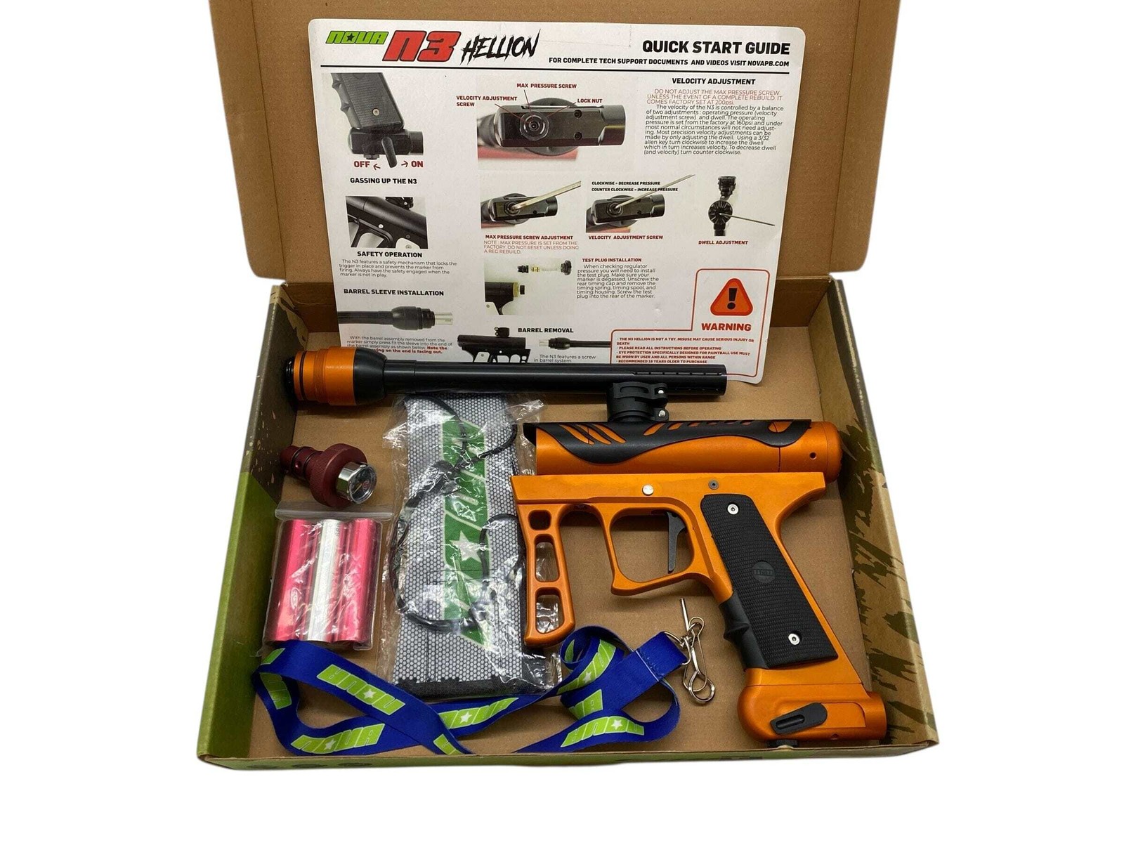 Nova N3 Hellion Paintball Gun Orange/Black
