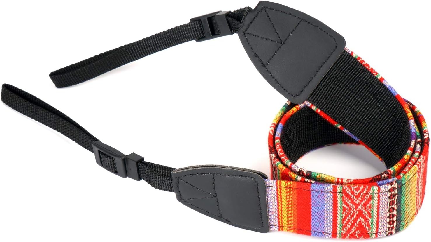 Camera Strap Canvas Rainbow Shoulder Strap with Quick Release Buckles |