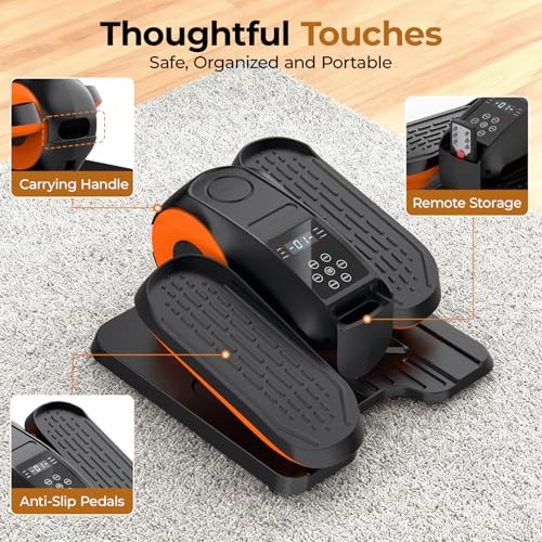 Under Desk Elliptical Machine - Electric Elliptical Exerciser for Seniors,