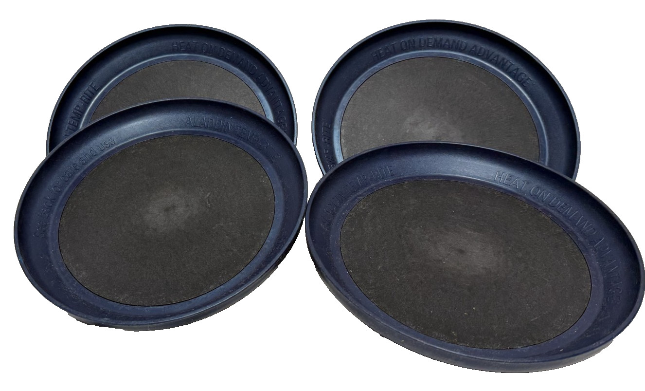 Aladdin Temp-Rite Heat On Demand Black Base Plate Set of 4 Durable Plastic USA
