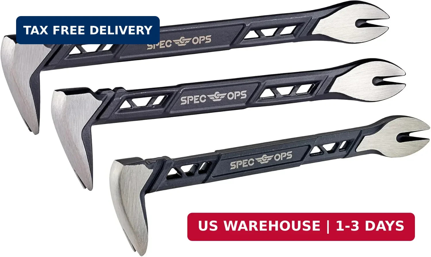 Spec Ops Tools Nail Puller Cats Paw Pry Bar for Prying, Demolition & Nail Pullin
