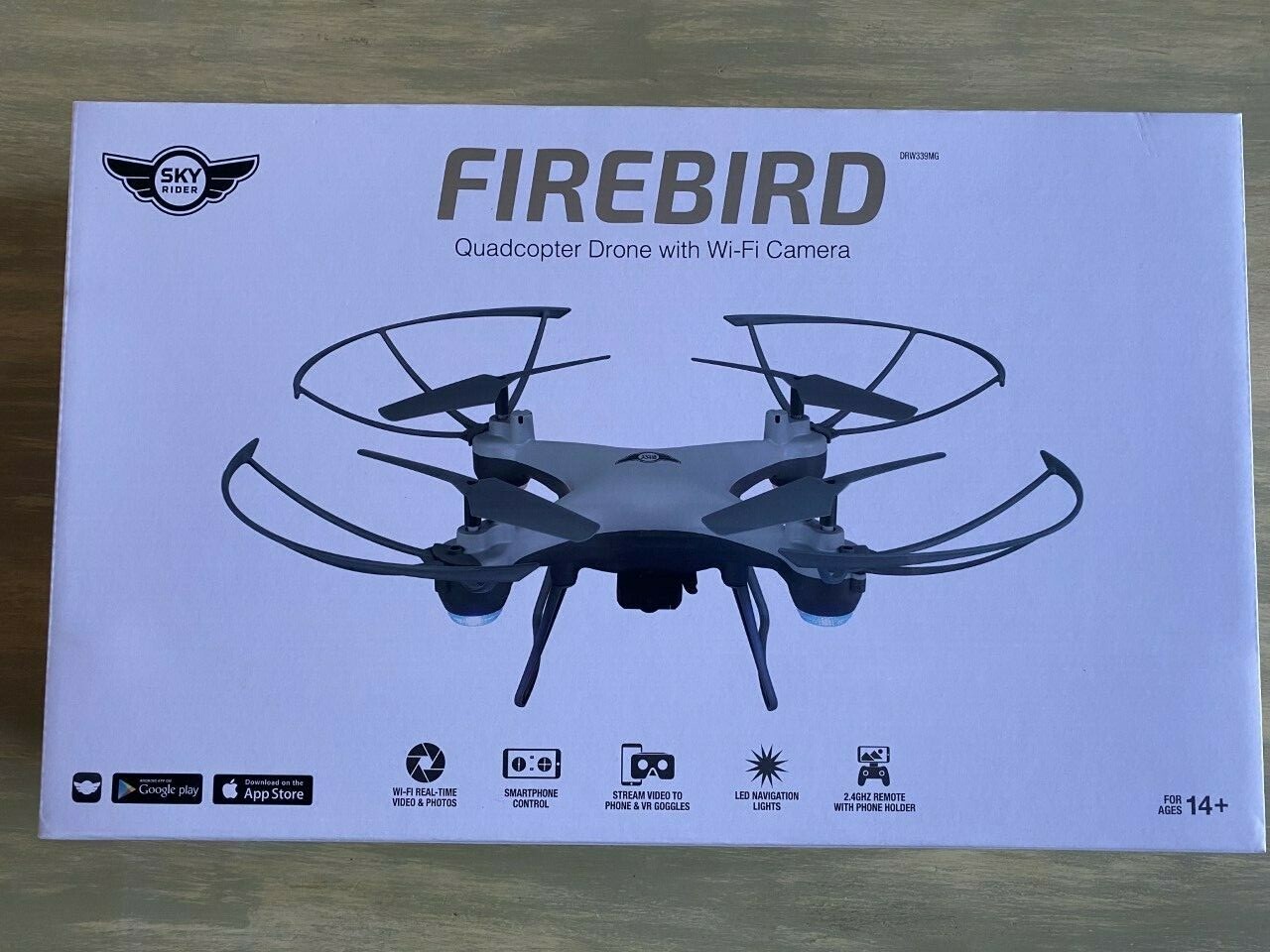 NEW! Firebird Quadcopter Drone Wi-Fi Camera Remote Control Phone Holder DRW339MG