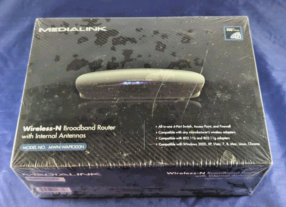 Medialink Wireless-N Broadband Router With Internal Antennas - 802.11b/g/n NEW