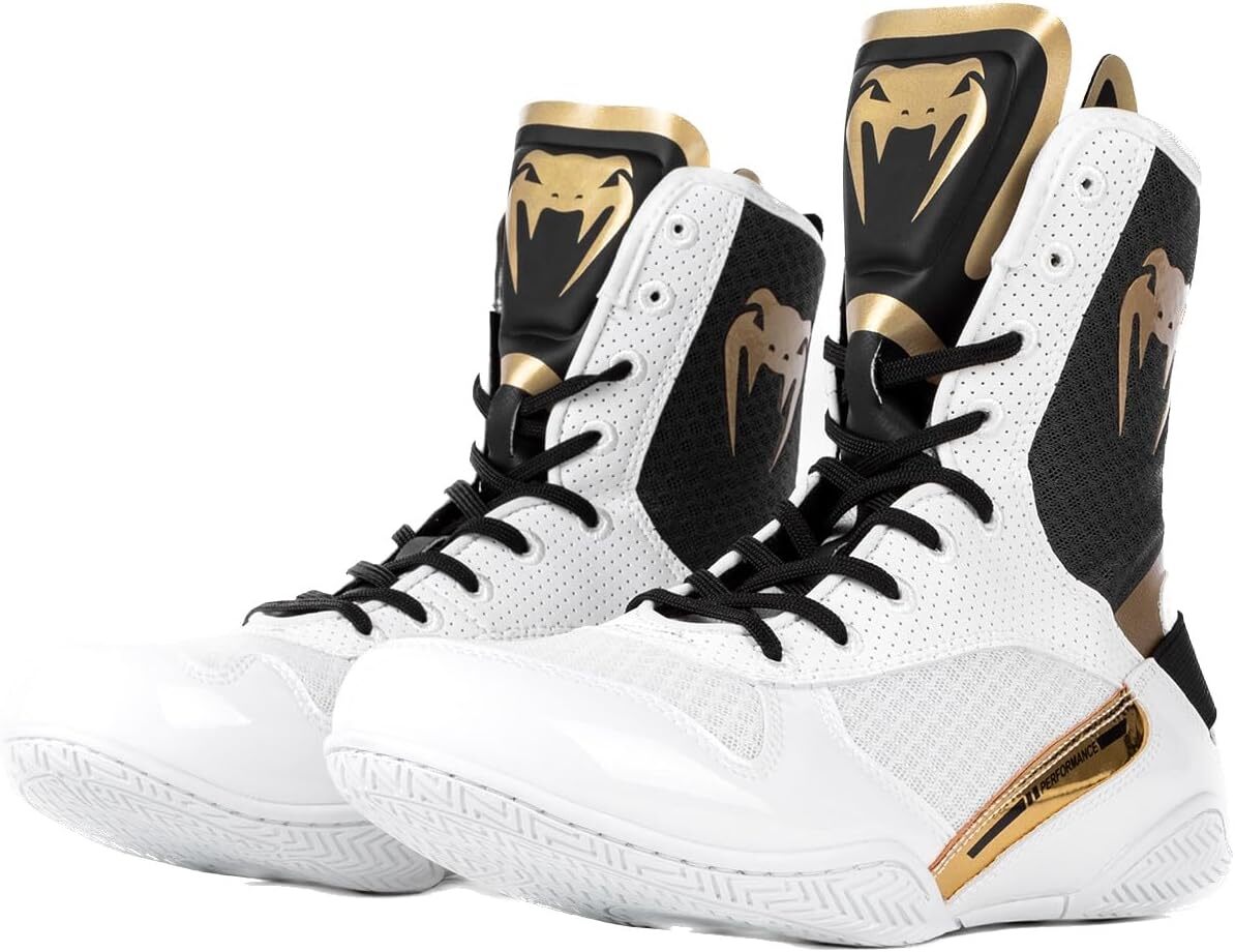 Venum Elite Black Gold Boxing Shoes